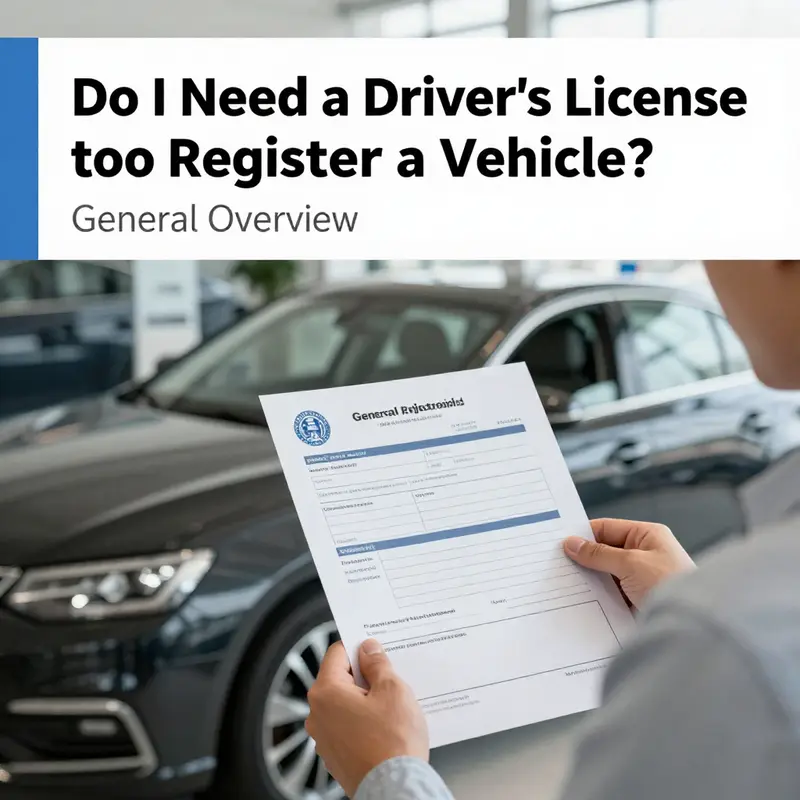 General overview of requirements for vehicle registration without a driver’s license.