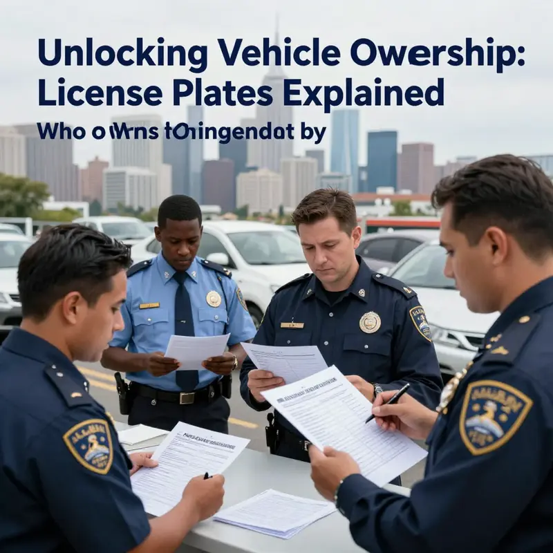 Illustration highlighting the legal frameworks protecting vehicle ownership through license plates.
