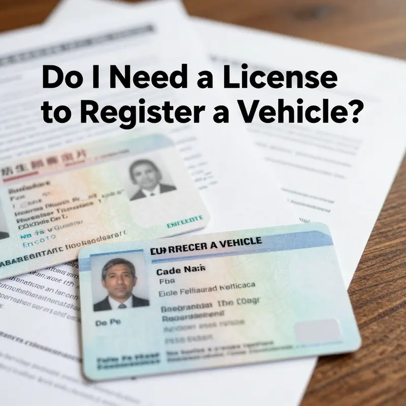 A customer presenting ownership documents at the DMV to register a vehicle.