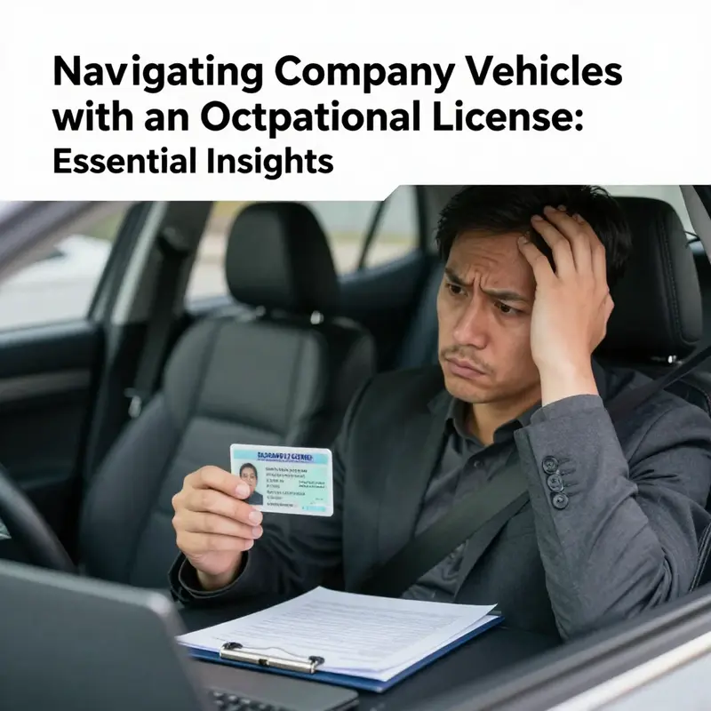 Understanding the implications of using an occupational license for driving company vehicles.