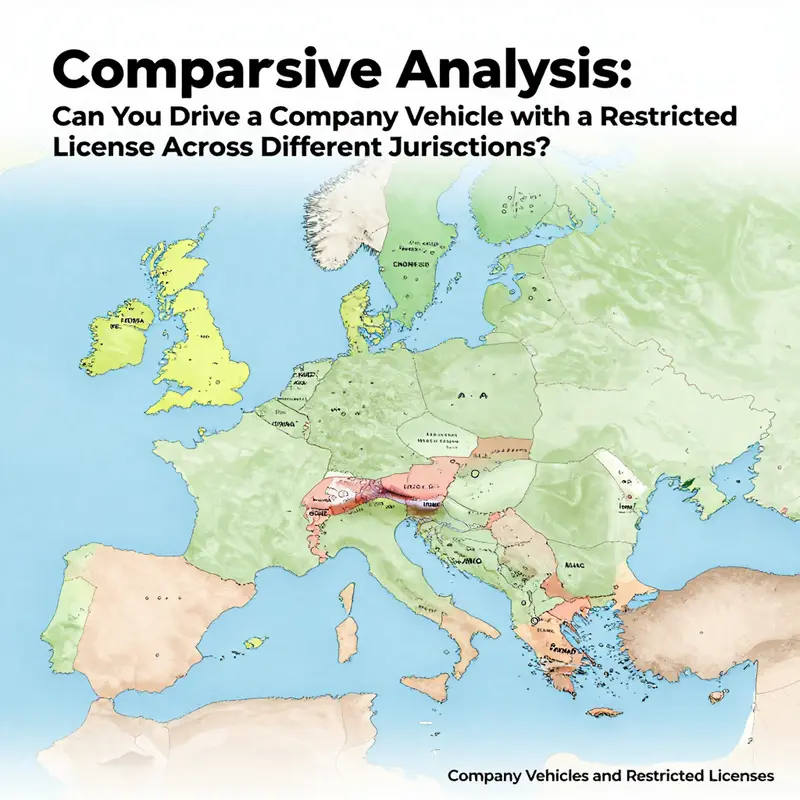 A visual representation of various license types versus allowed vehicle categories.