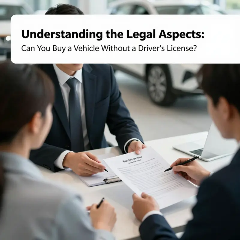 Understanding the legal implications of purchasing a vehicle without a driver’s license.