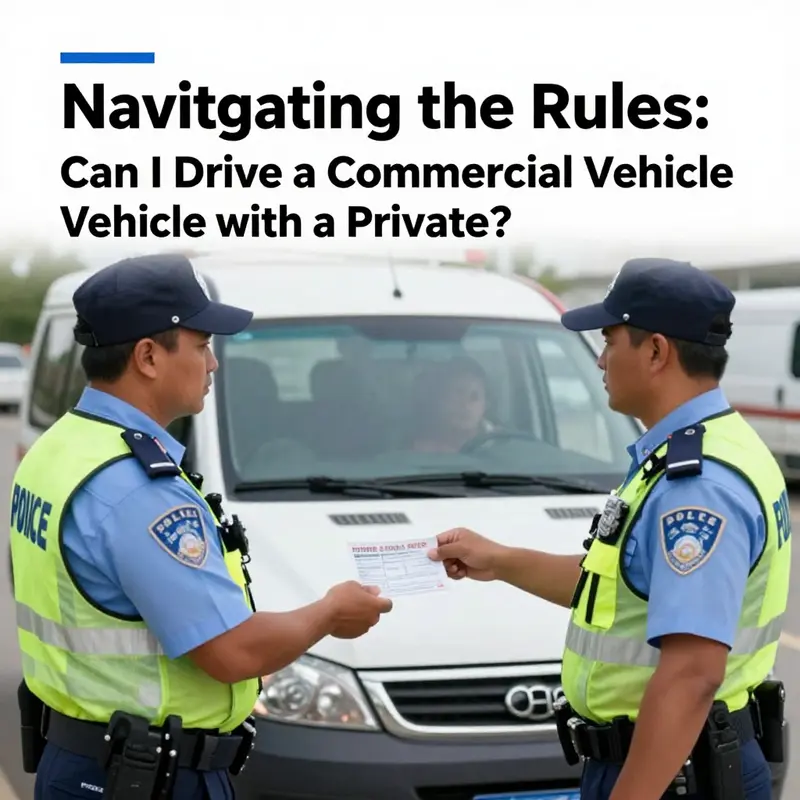 C1 license displayed in a small commercial van, illustrating vehicle eligibility.