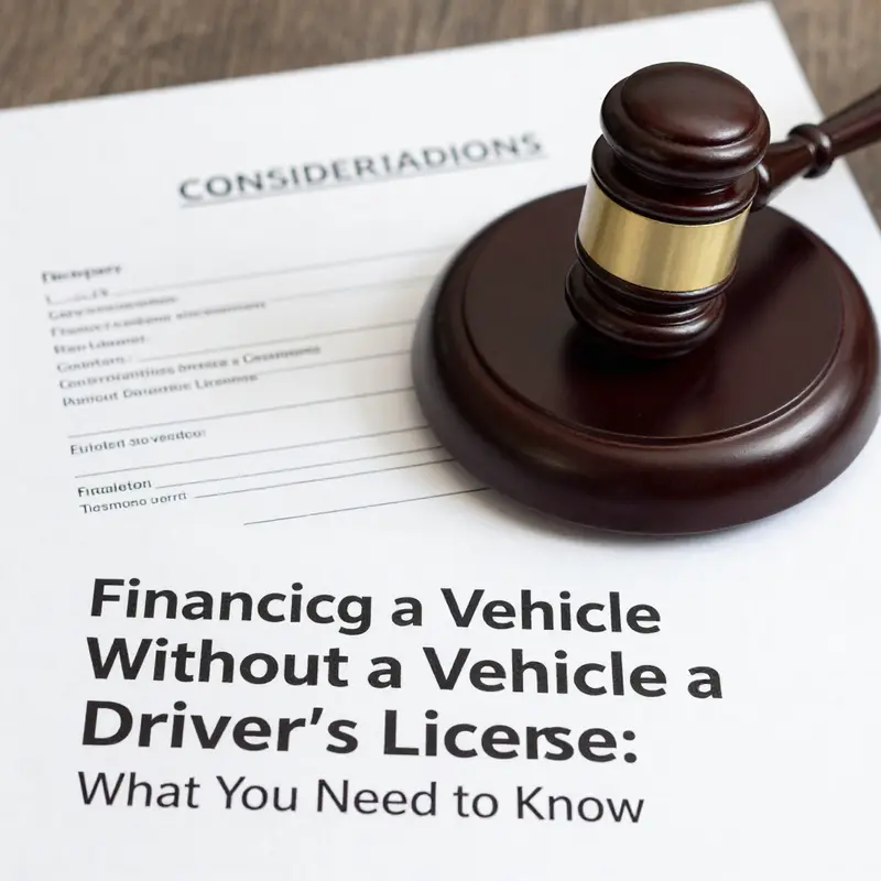 Exploring financing options for vehicles without a driver’s license.