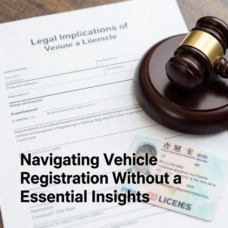 An office scene depicting the vehicle registration process without a license.
