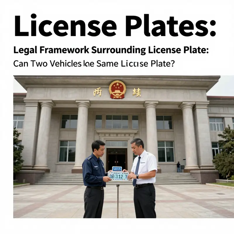 Discussion on legal management of license plates at a vehicle registration authority.