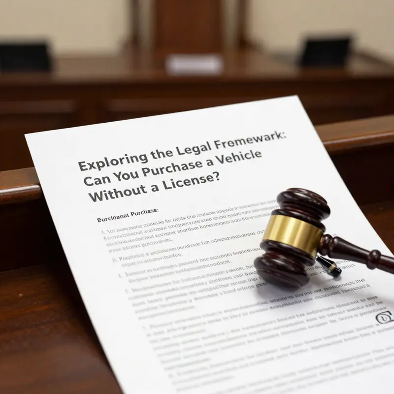 Understanding the legal context of buying a vehicle without a driver’s license.