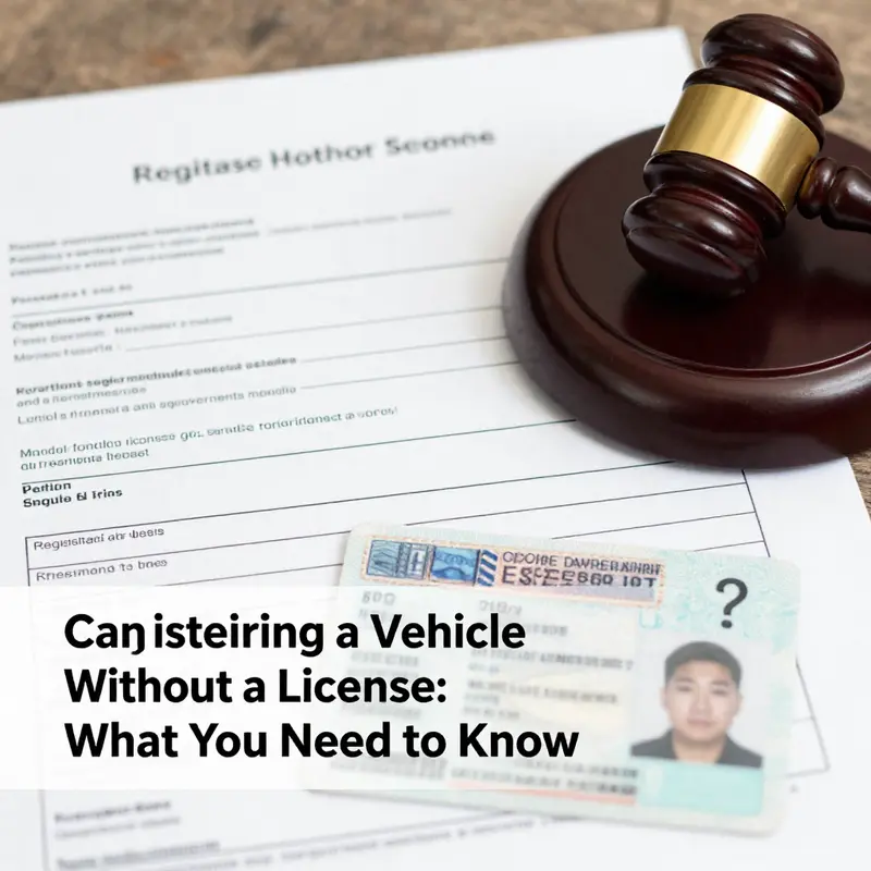Understanding the legal framework for registering vehicles without a driver’s license.