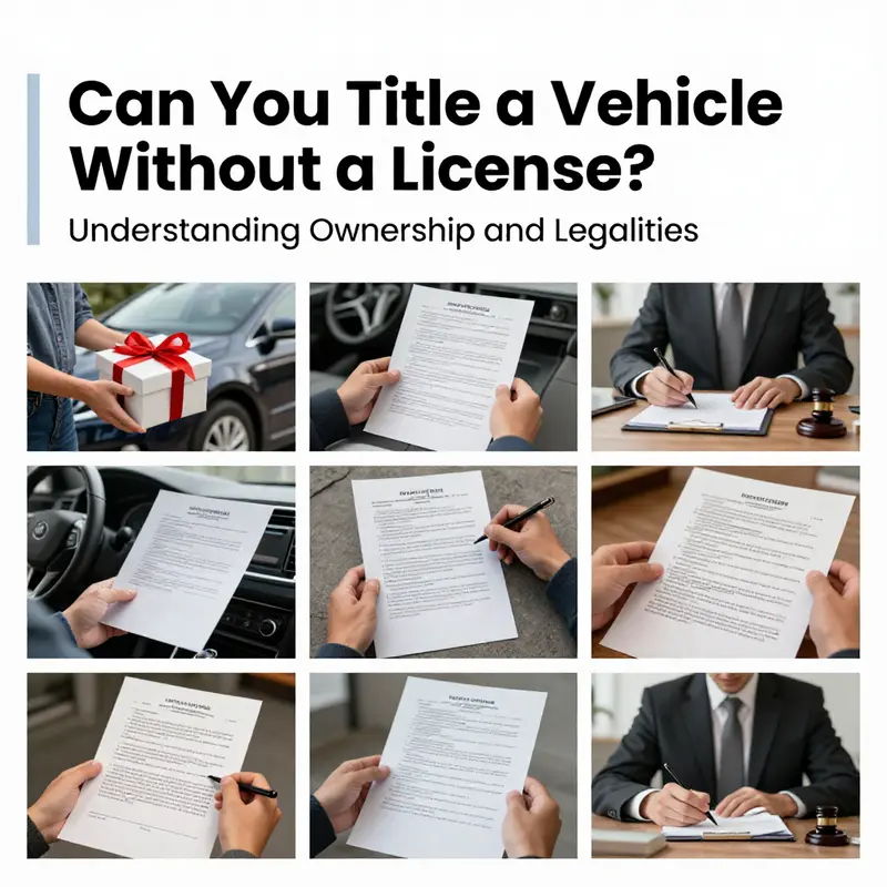 Completing vehicle titling paperwork without a driver’s license.