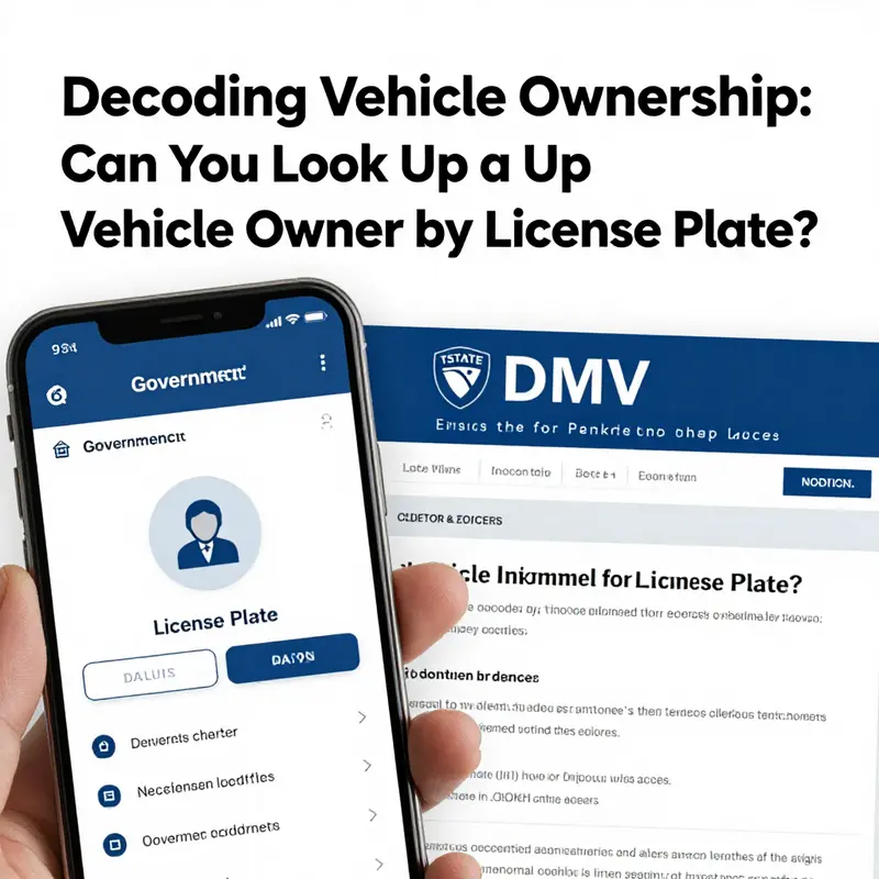 A person exploring vehicle lookup options but encountering privacy restrictions.