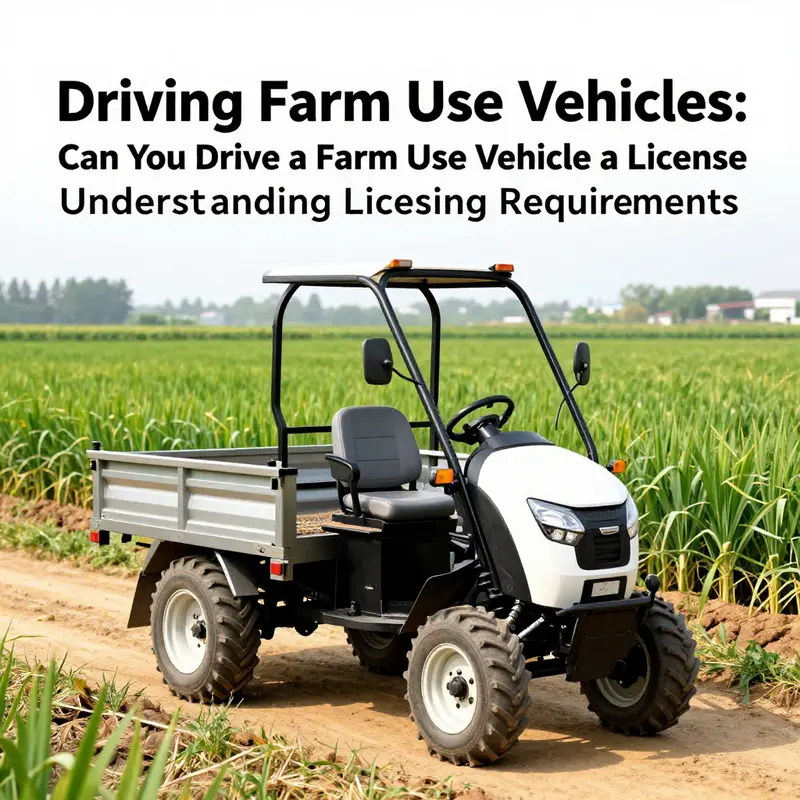 A low-speed agricultural transporter parked in a farmland area, representing farm-use vehicles.