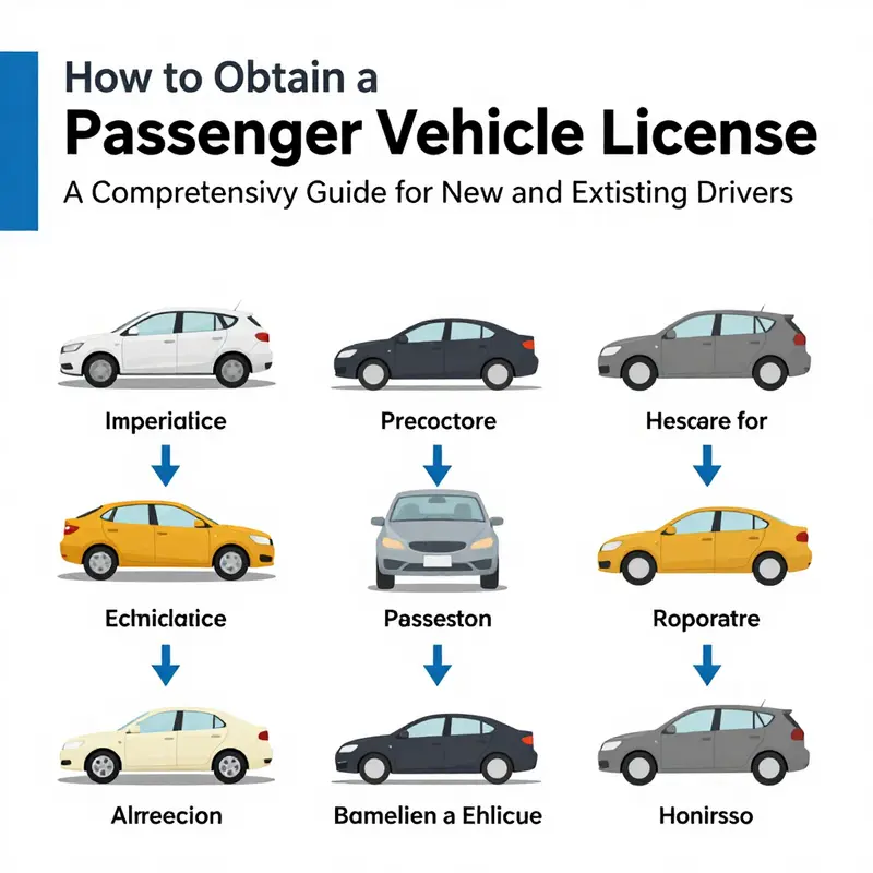Regulatory guidance for obtaining a passenger vehicle license detailed at a government office.