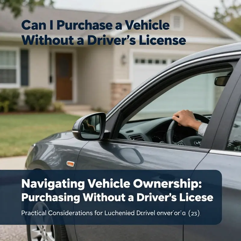 Individuals negotiating a vehicle purchase in a dealership, emphasizing the lack of driver’s license requirements.