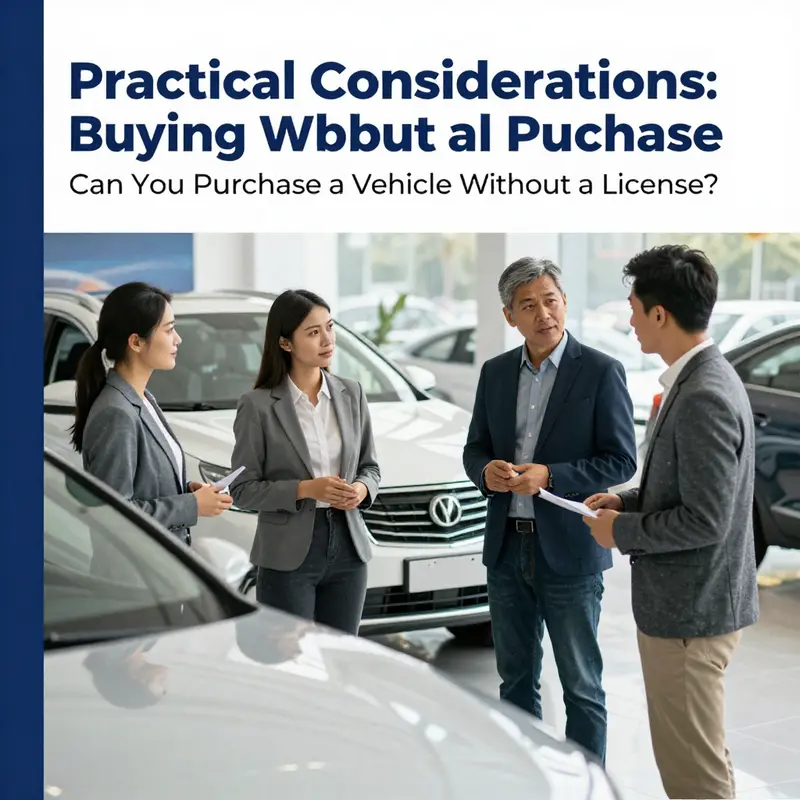 Understanding the legal context of buying a vehicle without a driver’s license.
