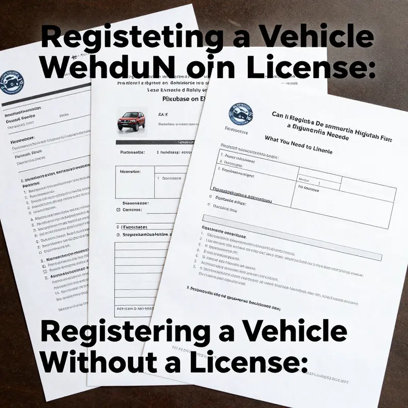 Understanding the legal framework for registering vehicles without a driver’s license.