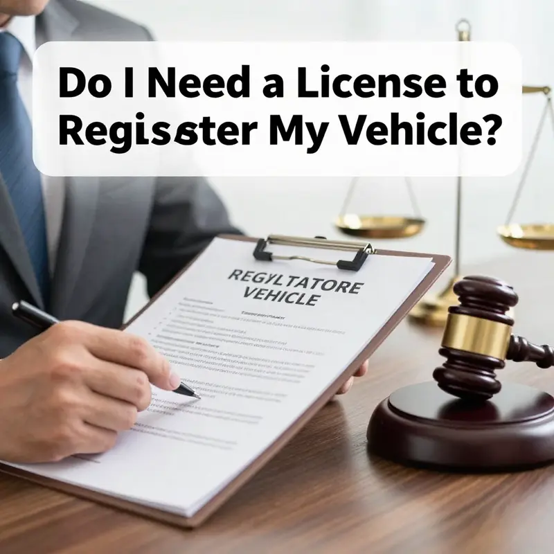 A group of individuals discussing vehicle registration requirements.