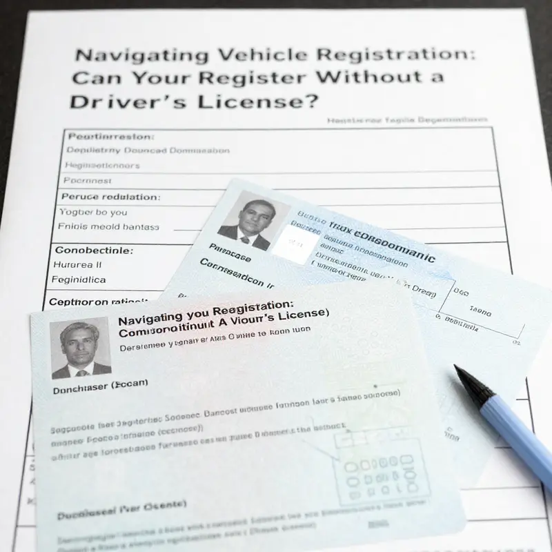 A person engaging in the vehicle registration process, showcasing important documents.