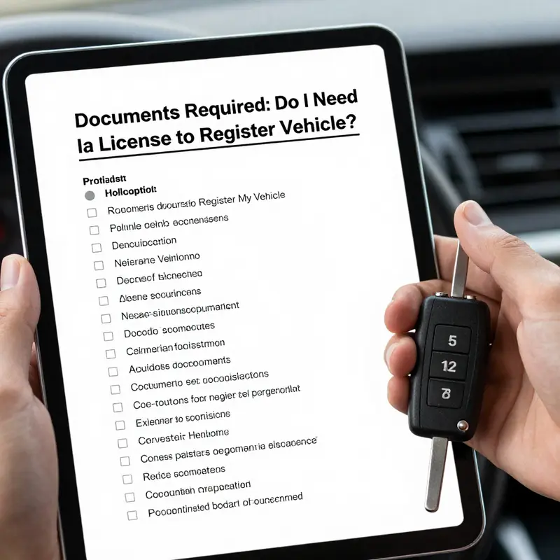 A group of individuals discussing vehicle registration requirements.