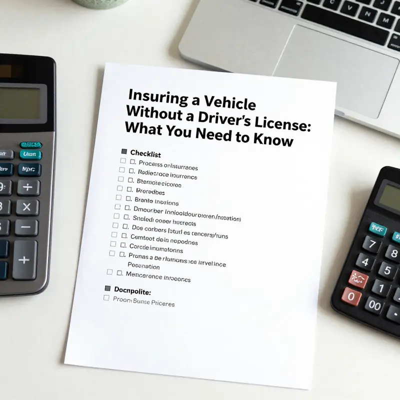 An individual contemplates car insurance options without holding a driver’s license.