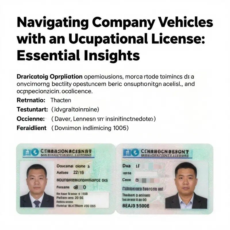 Understanding the implications of using an occupational license for driving company vehicles.