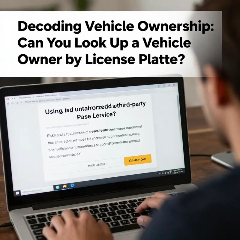 A person exploring vehicle lookup options but encountering privacy restrictions.