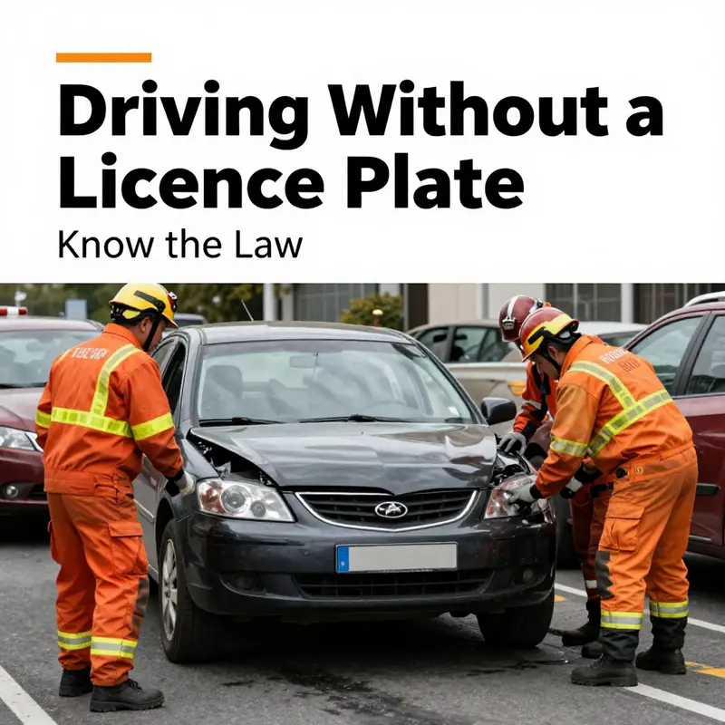 A police officer documenting a traffic violation due to a missing license plate.