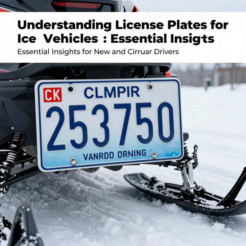 A snowmobile license plate that demonstrates the importance of registration in winter recreational vehicles.