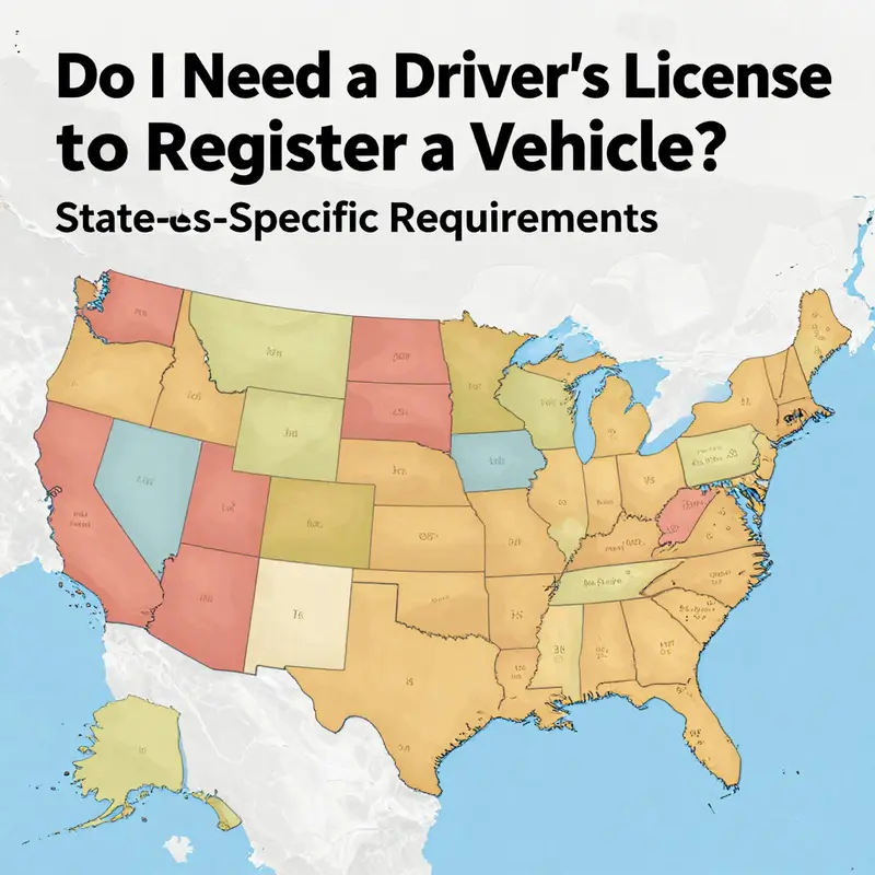 General overview of requirements for vehicle registration without a driver’s license.