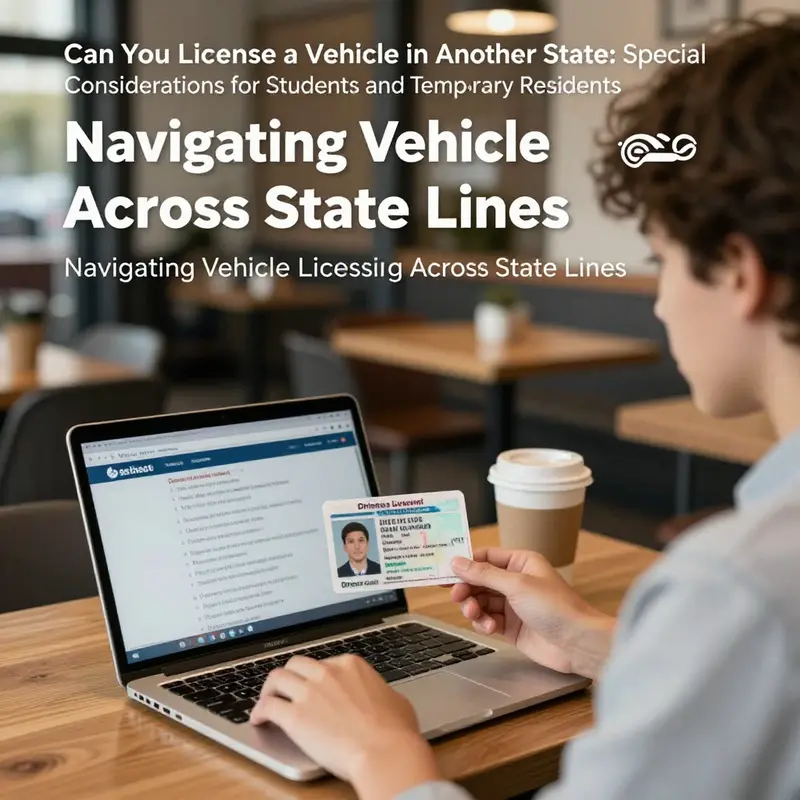 Illustration of residency requirements essential for licensing a vehicle in another state.