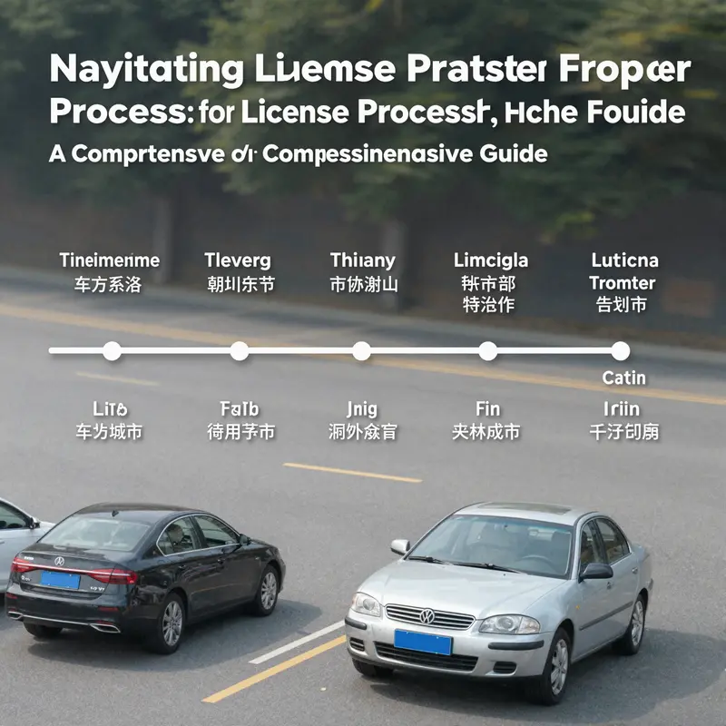 Table of key conditions for transferring a license plate in China.