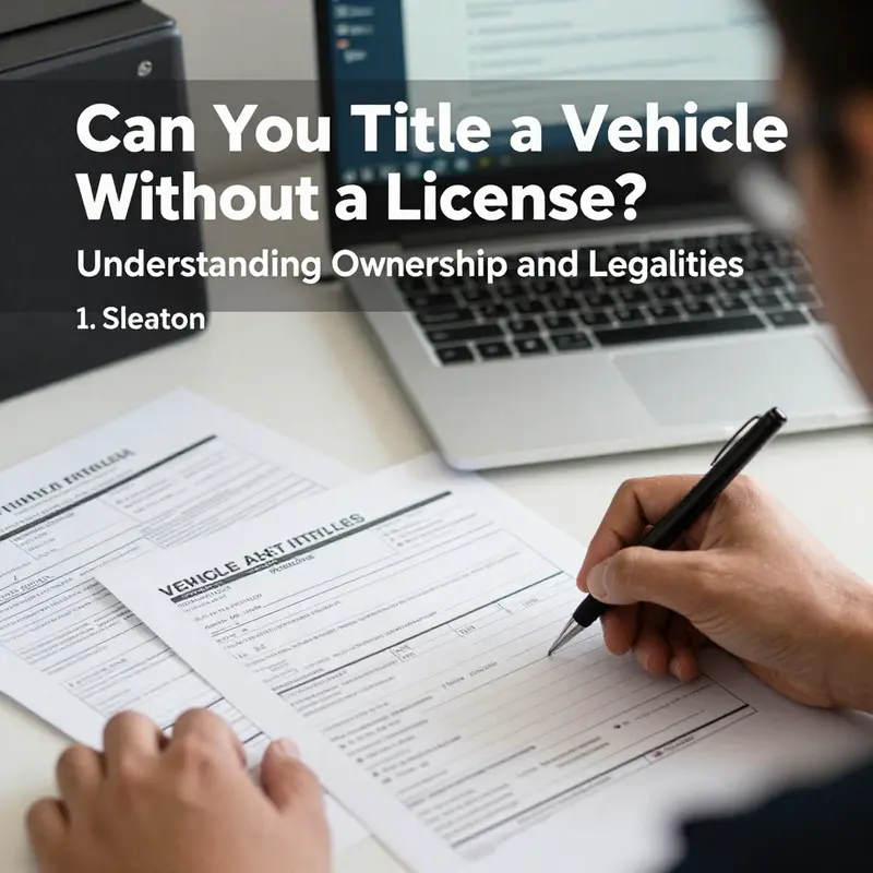 Completing vehicle titling paperwork without a driver’s license.