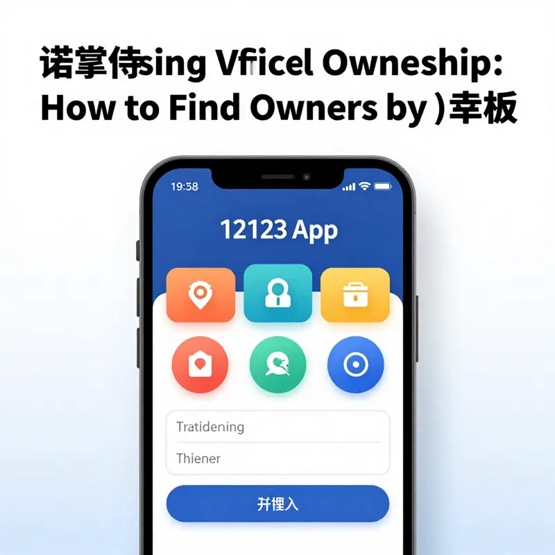 An illustrative interface of the Traffic Management 12123 App for accessing vehicle owner information.