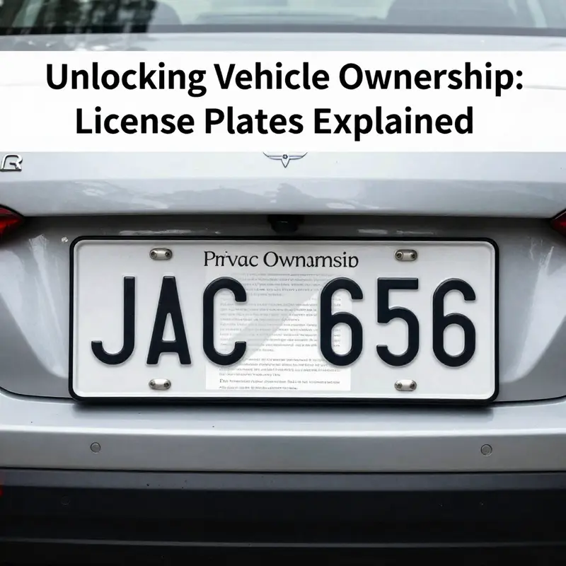 Illustration highlighting the legal frameworks protecting vehicle ownership through license plates.