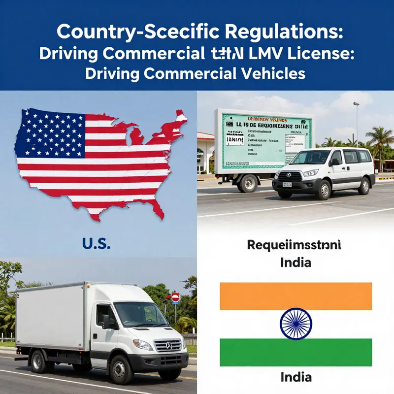 Illustration comparing a personal vehicle and commercial truck, highlighting the difference in licensing requirements.