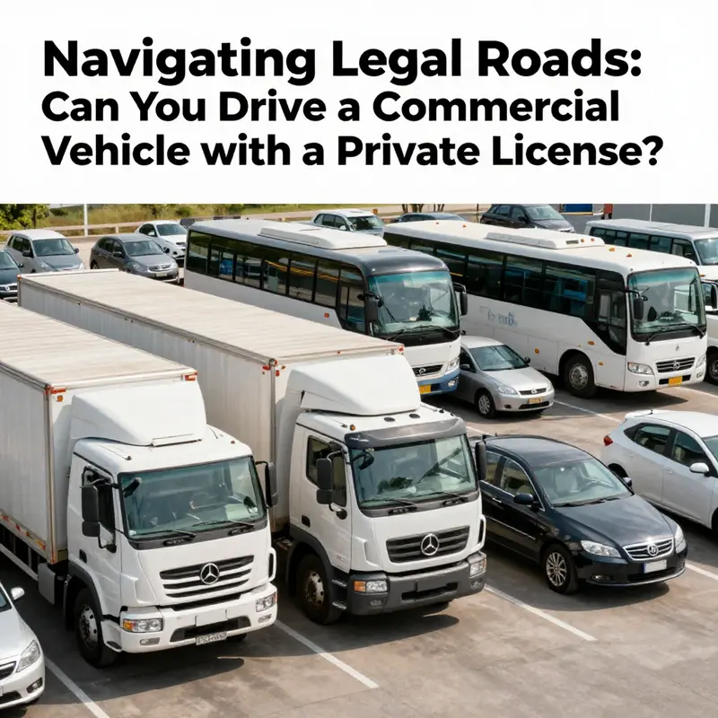 A collection of different vehicle types, emphasizing the distinction between commercial vehicles and private cars.