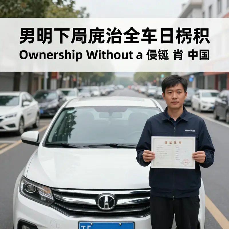 A closer look at the required documents for vehicle registration in China, highlighting the absence of a driver’s license.