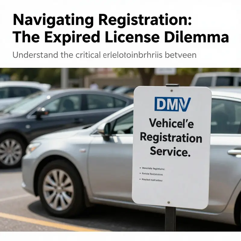 A DMV location showcasing vehicle registration services with parked cars.