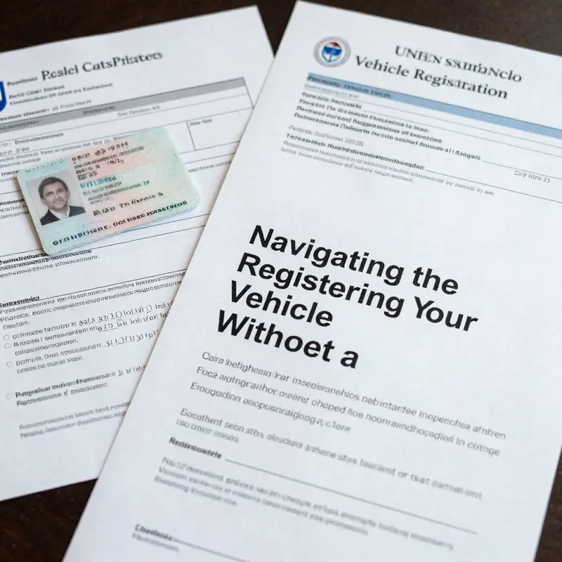Essential documents required for vehicle registration without a license.