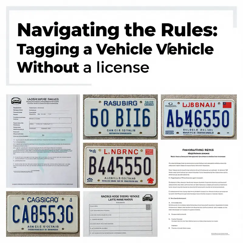 Understanding the legal ramifications of tagging a vehicle without a valid license.