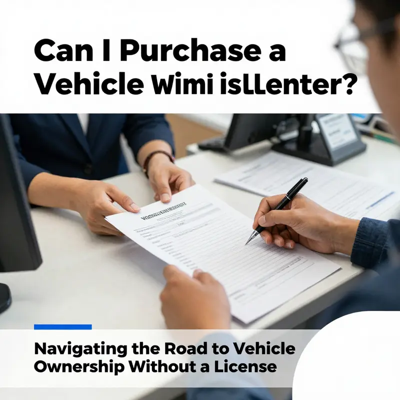 Exploring the legal aspects of purchasing a vehicle without a driver’s license.
