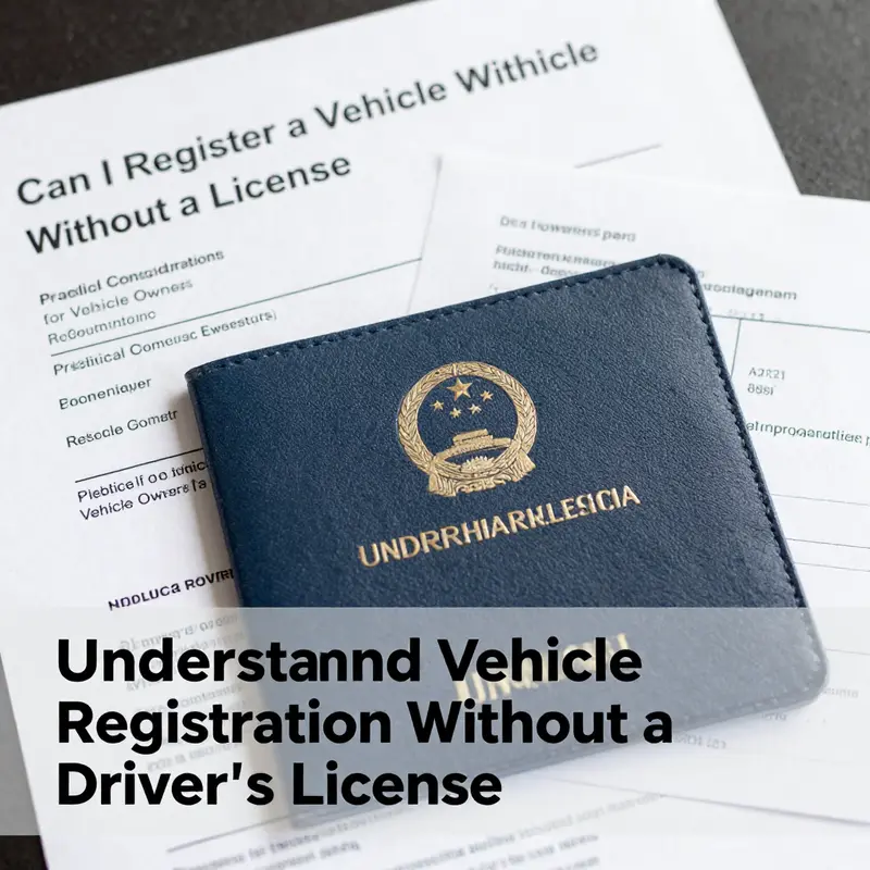 The legal documentation process for vehicle registration without a driver’s license.