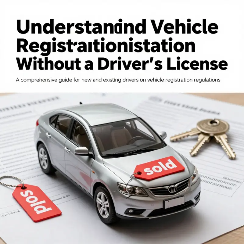 An image showcasing a new car with registration paperwork, emphasizing the theme of vehicle ownership.