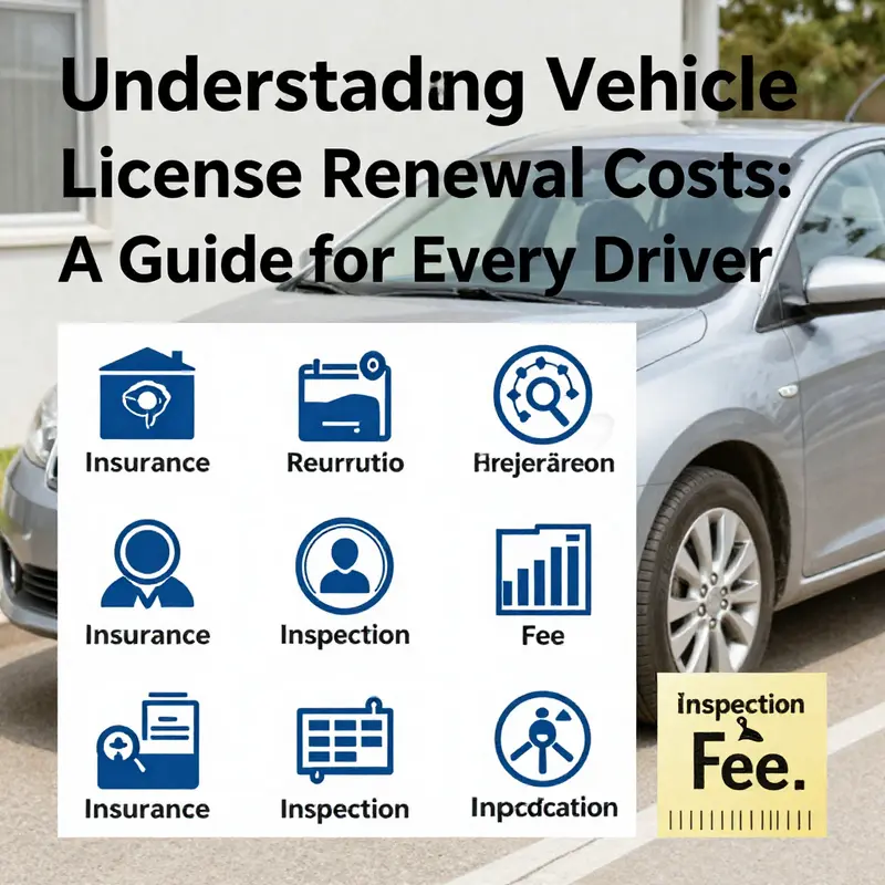 Comparison of vehicle license renewal costs for various vehicle types, including passenger cars, commercial trucks, and electric vehicles.