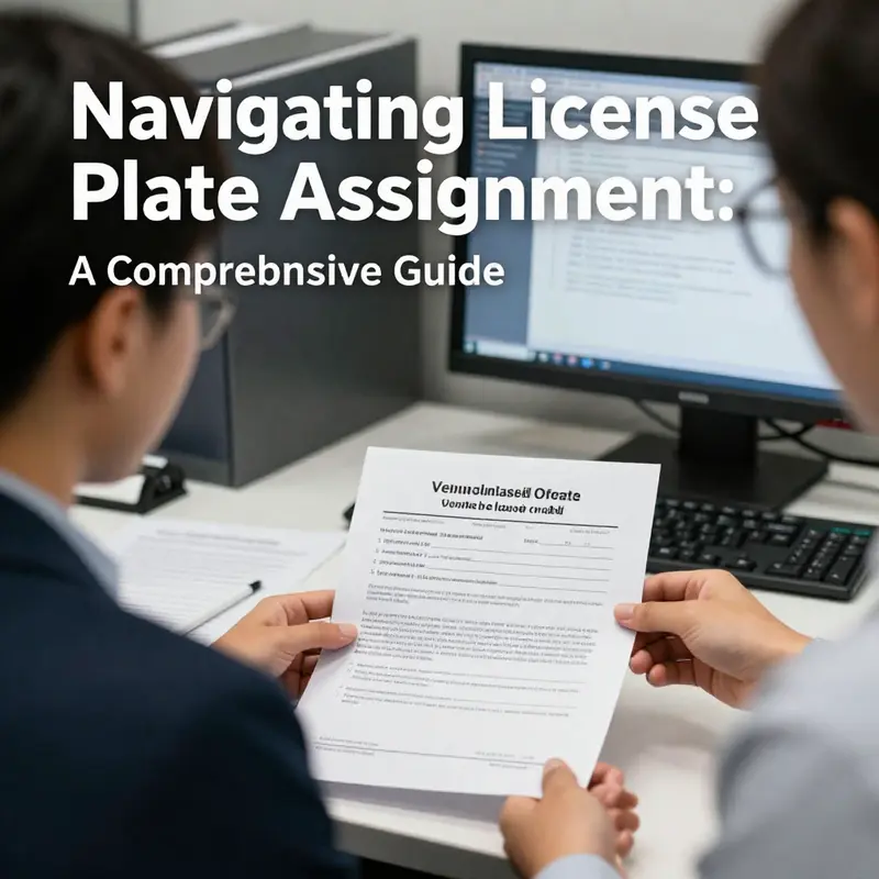 Essential documents required for vehicle purchase and license plate assignment.