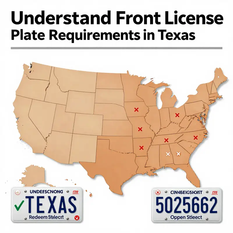 Texas license plate laws permit vehicles to operate with only a rear plate since 2019.
