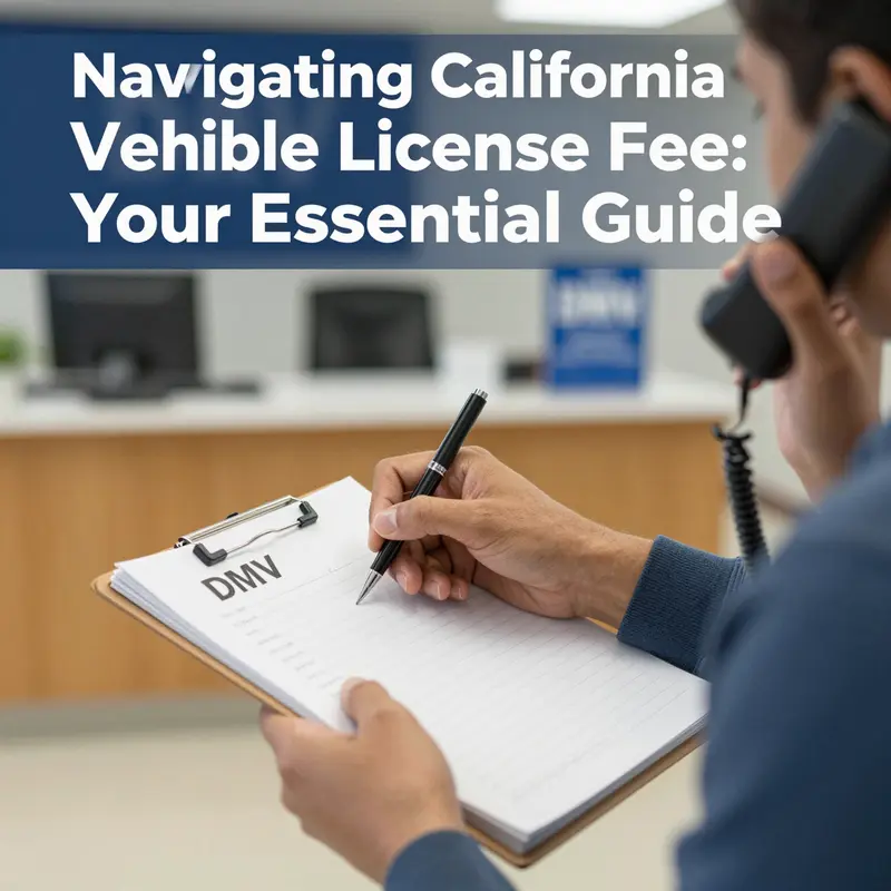 Details highlighted on the California Vehicle Registration Renewal Notice showing the VLF amount.