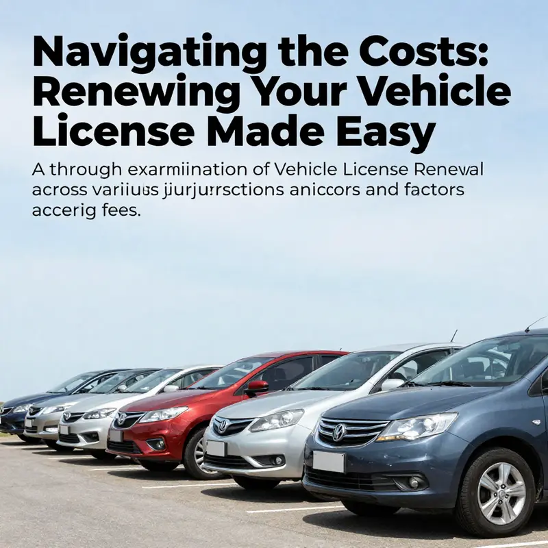 An array of vehicles, including cars, motorcycles, and trucks, waiting for license renewal, highlighting the article's theme.