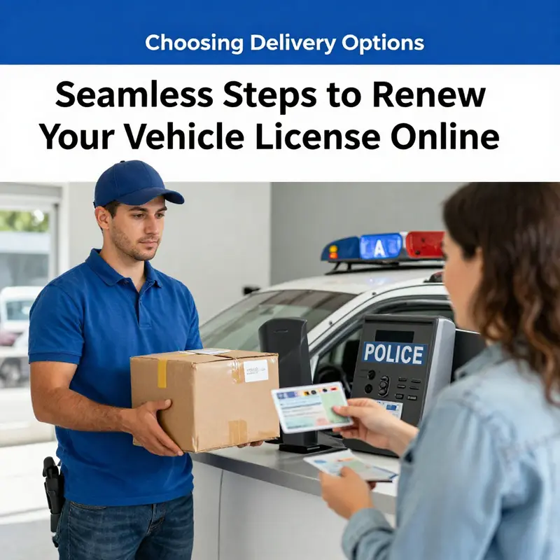 A detailed view of the Traffic Management 12123 app interface focusing on vehicle license renewal.