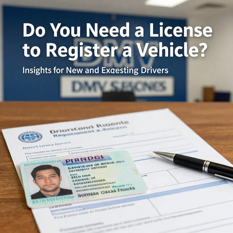 A driver’s license essential for vehicle registration alongside necessary documents.
