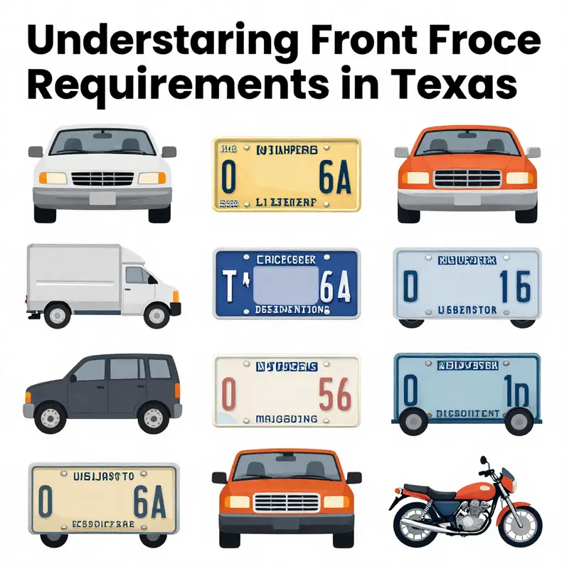 Texas license plate laws permit vehicles to operate with only a rear plate since 2019.